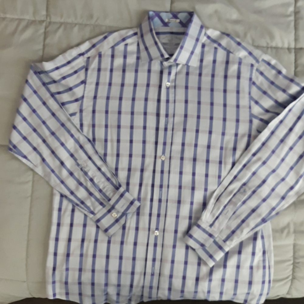 Men's bugatchi shaped fit long sleeve shirt